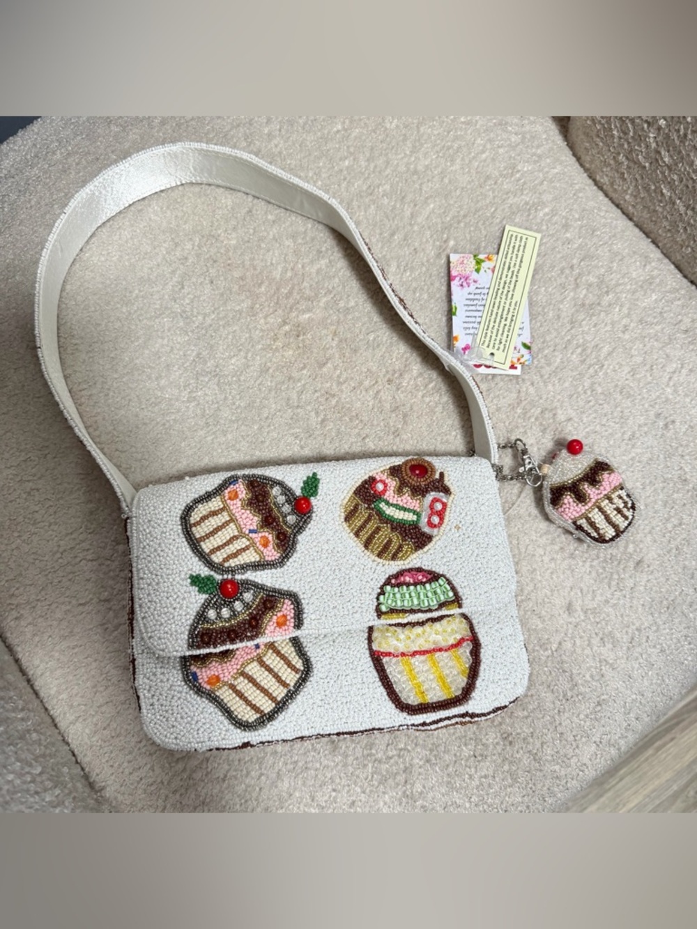 New Beaded Cupcake Shoulder Bag